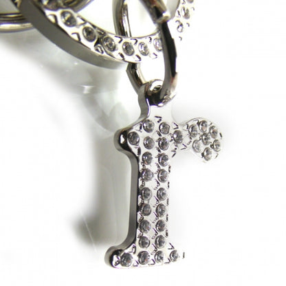 Christian Dior Crystal Key Chain Bag Charm Silver 5 of 9