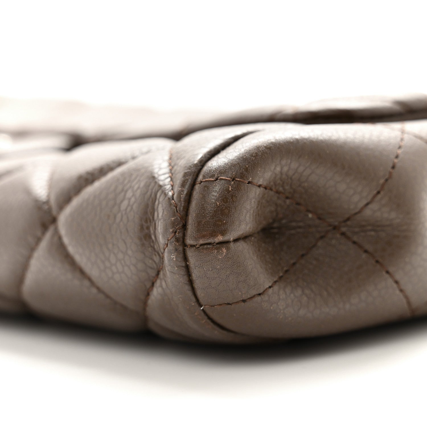 Chanel Caviar Quilted Clutch With Chain Flap Brown 10 of 14