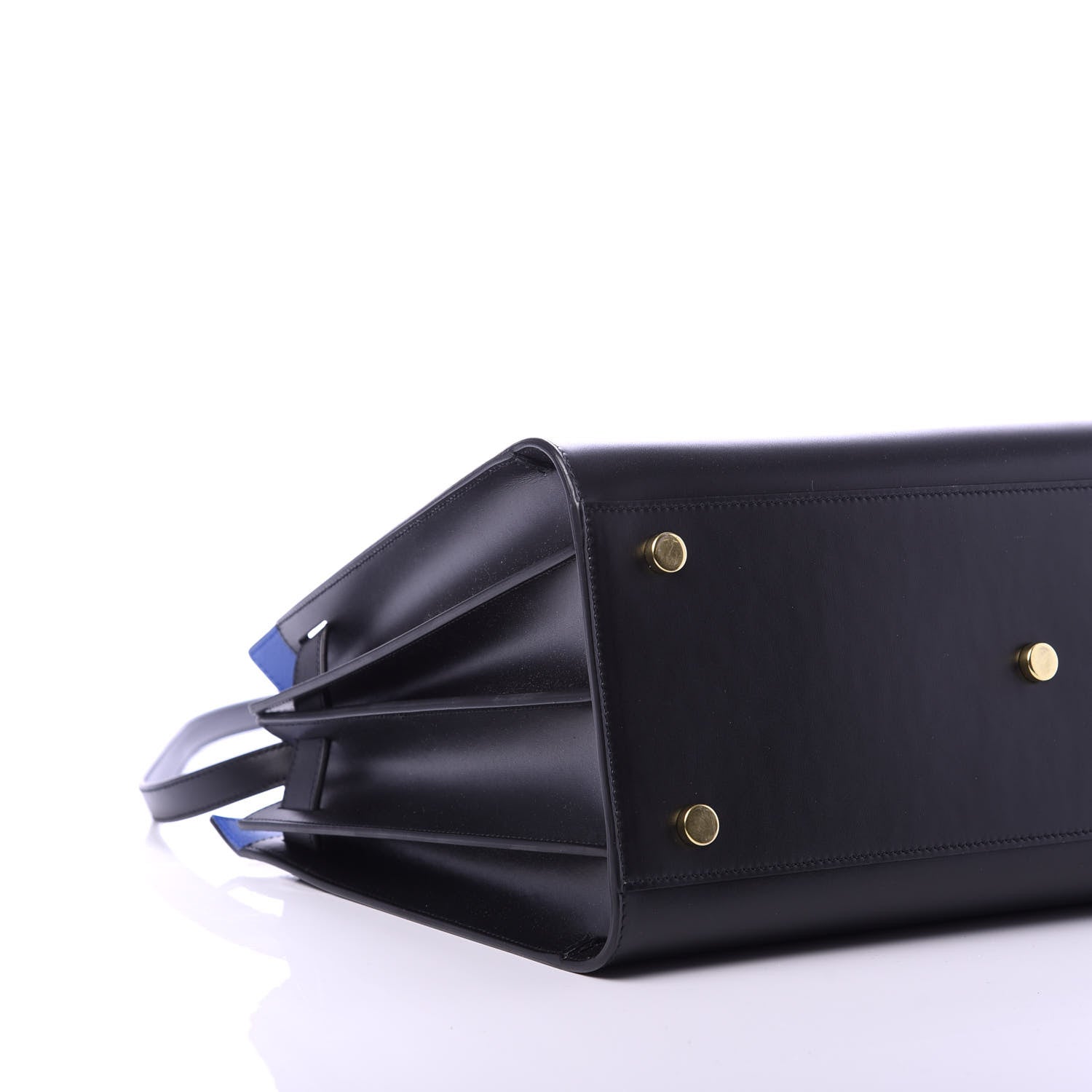 Saint Laurent Calfskin Small Sac De Jour Black Blue Majorelle 7 of 10
