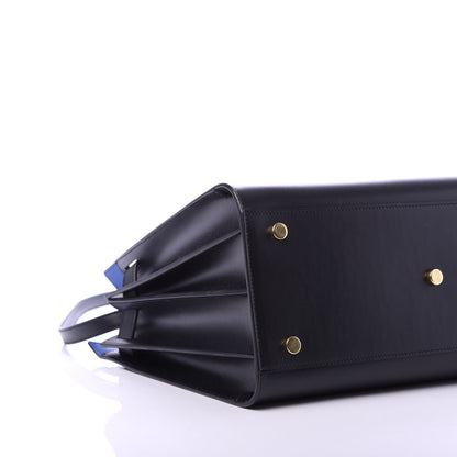 Saint Laurent Calfskin Small Sac De Jour Black Blue Majorelle 7 of 10