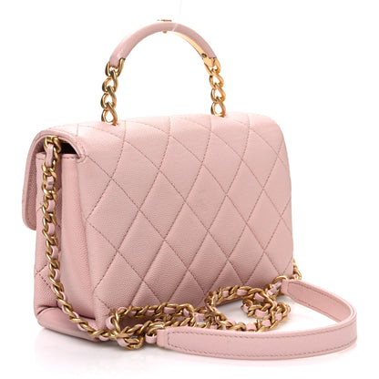 Chanel Caviar Quilted Small Carry Me Top Handle Flap Pink 2 of 10