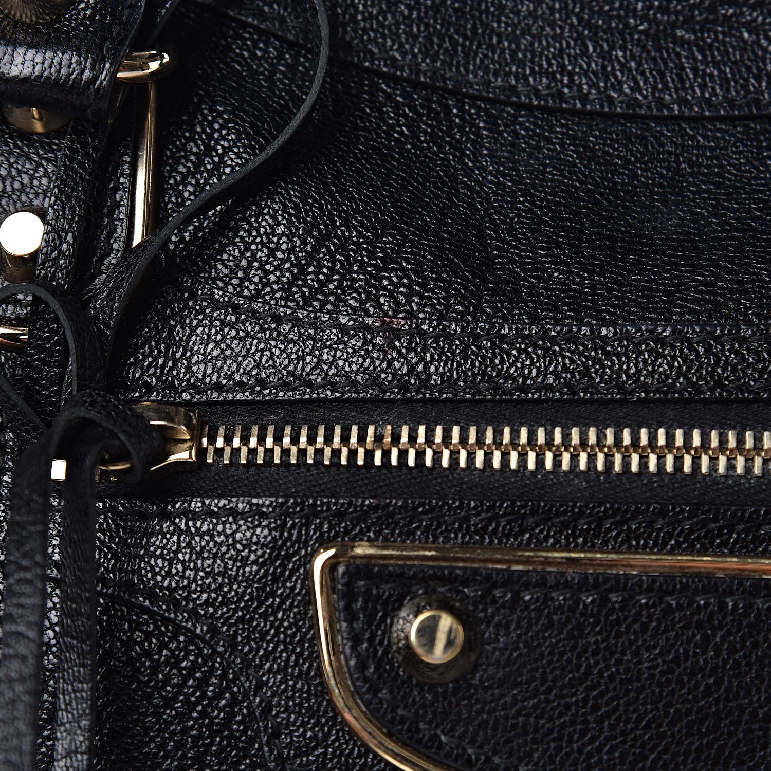 Balenciaga Chevre Gold Metallic Edge Hardware City Black 11 of 11