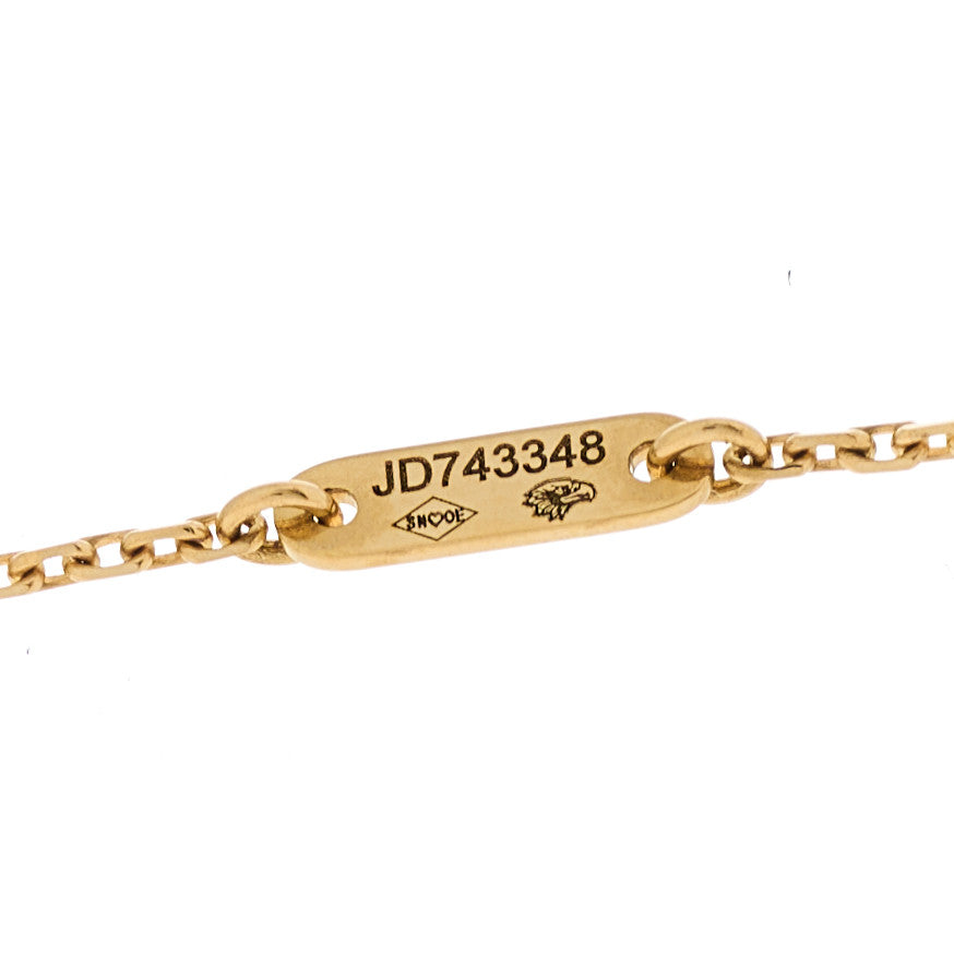18K Yellow Gold Mother of Pearl Sweet Alhambra Pendant Necklace