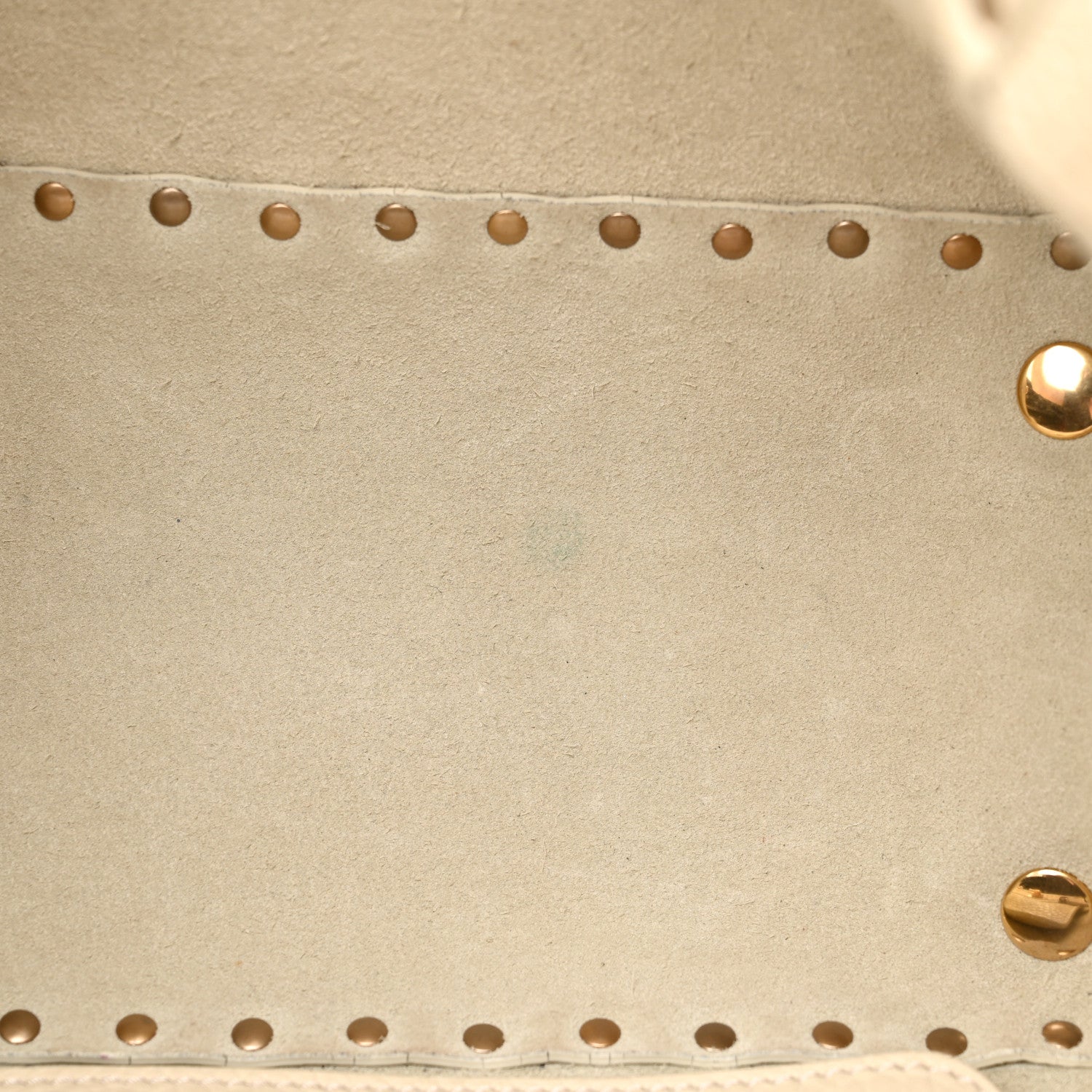 Valentino Garavani Grained Calfskin Turquoise Small Rockstud Rolling Tote Light Ivory 16 of 16