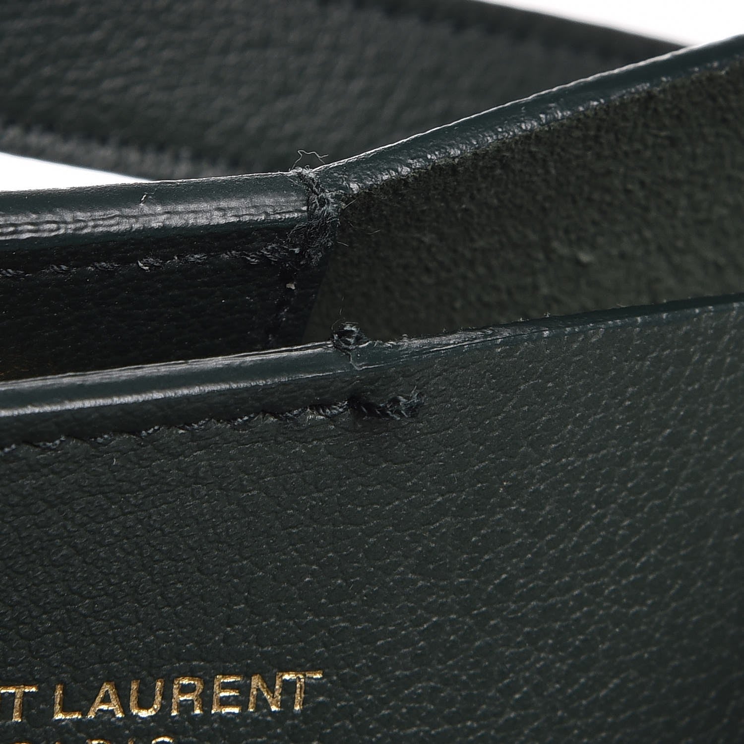 Saint Laurent Calfskin Large Shopping Tote Dark Green 10 of 10