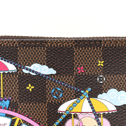 Louis Vuitton Damier Ebene 2020 Christmas Animation Big Wheel Mini Pochette Accessories Rose Ballerine 8 of 11