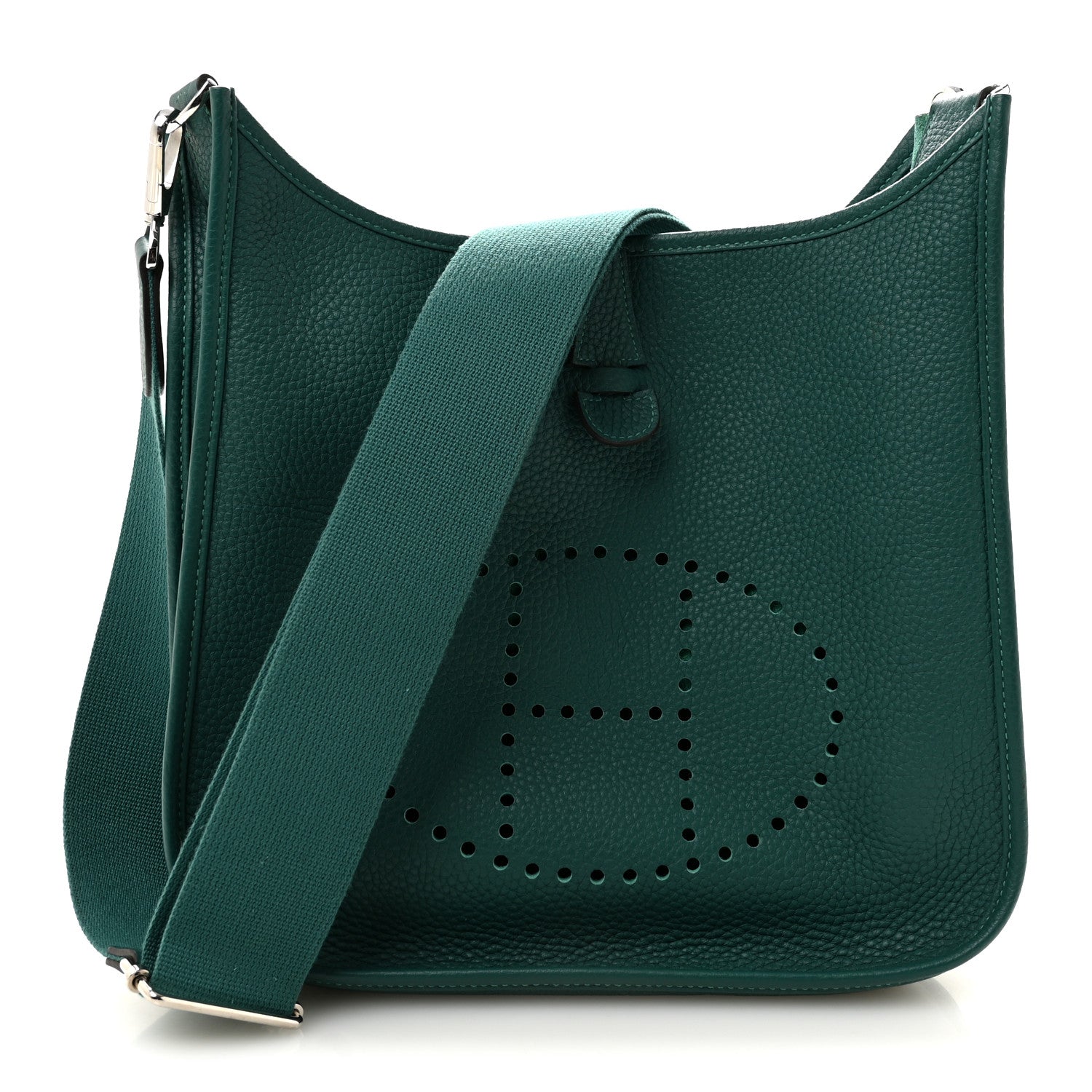 Hermes Taurillon Clemence EVELYNE III PM Malachite 1 of 12