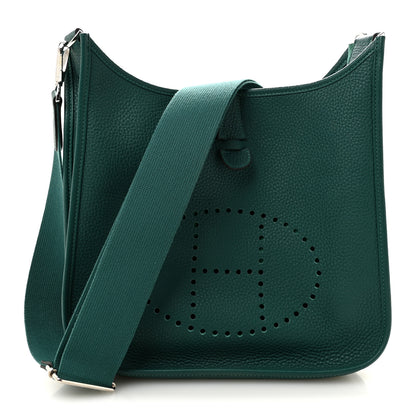 Hermes Taurillon Clemence EVELYNE III PM Malachite 1 of 12