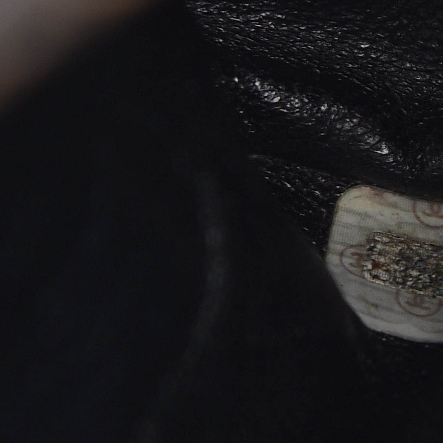 Lambskin Quilted Drawstring Backpack Black