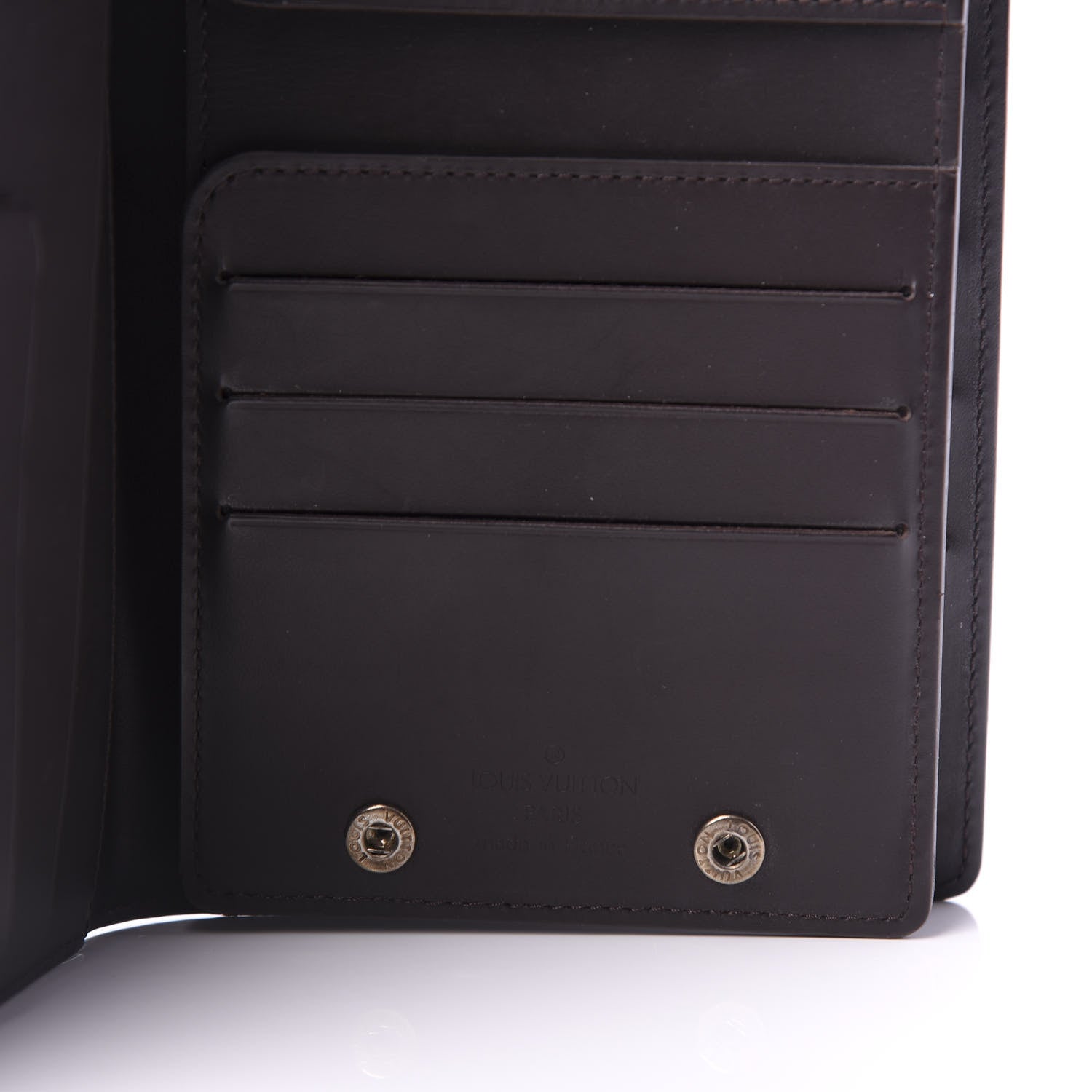 Louis Vuitton Monogram Glace Portefeuille Double Wallet Cafe 6 of 9