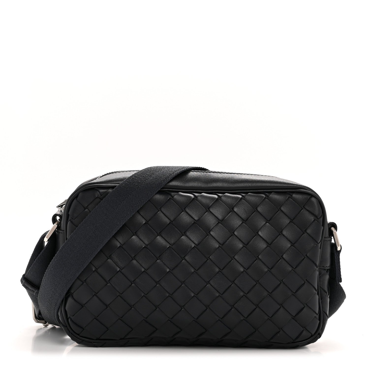 Bottega Veneta Calfskin Intrecciato Small Camera Bag Navy 1 of 12