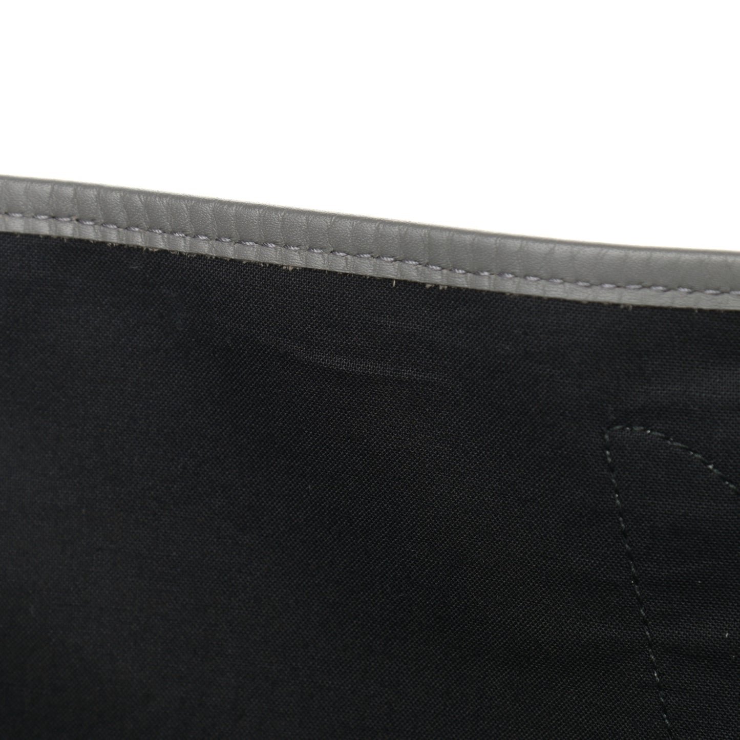 Cotton Canvas Calfskin M Navy Cabas Grey