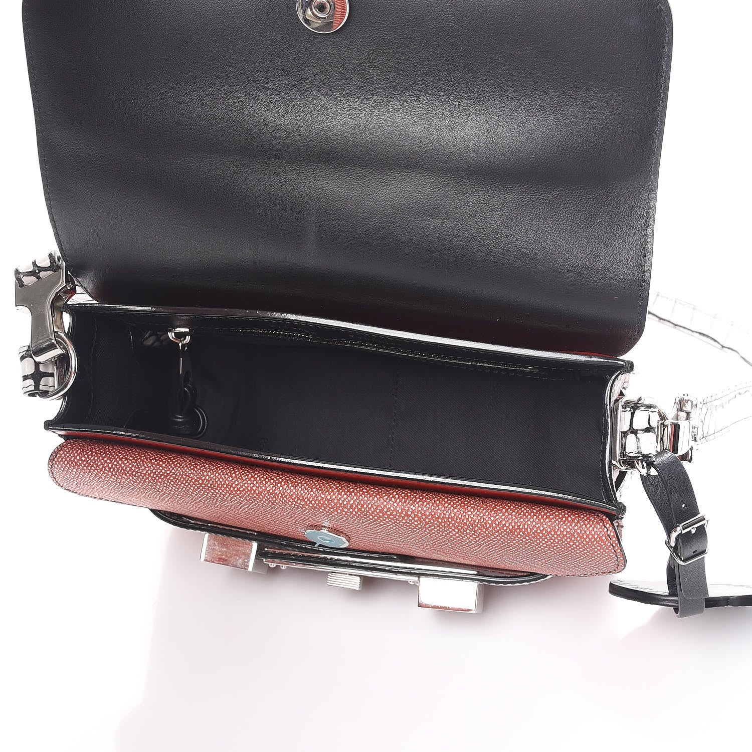 Proenza Schouler Calfskin Crocodile Embossed Minigrain Mini PS11 Classic Shoulder Bag Brick 5 of 8