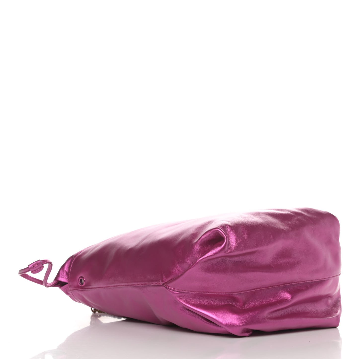 Lambskin Teddy Drawstring Bag Fuchsia
