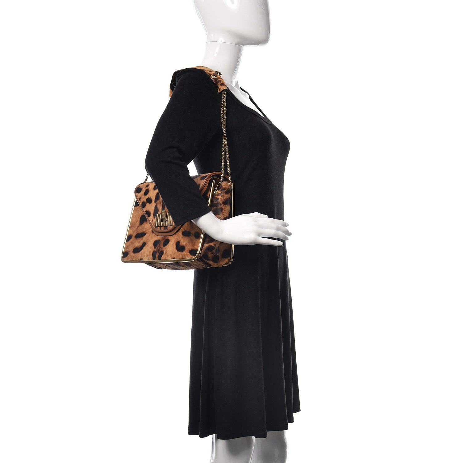 Chloe Calf Hair Leopard Print Medium Sally Flap Bag 2 of 14