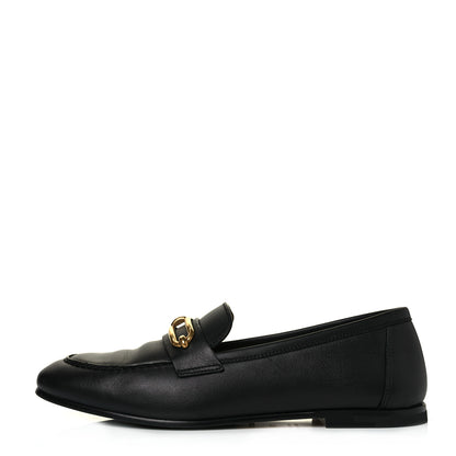 Hermes Calfskin Womens Colette Loafers 38 Black 1 of 9