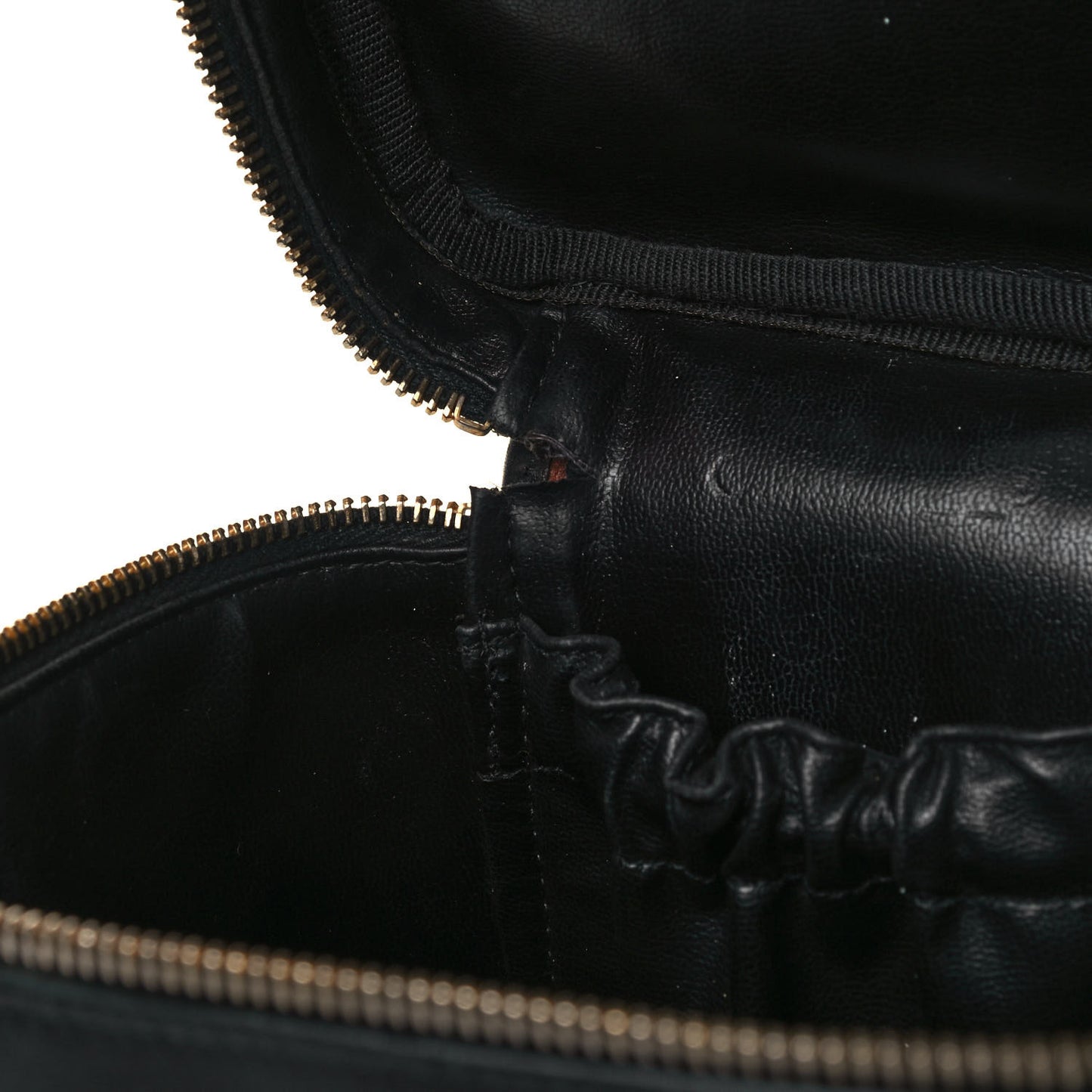 Calfskin Cosmetic Vanity Bag Black