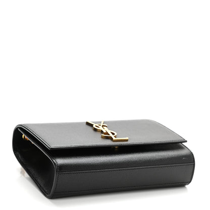Saint Laurent Grain De Poudre Small Monogram Kate Satchel Black 4 of 9