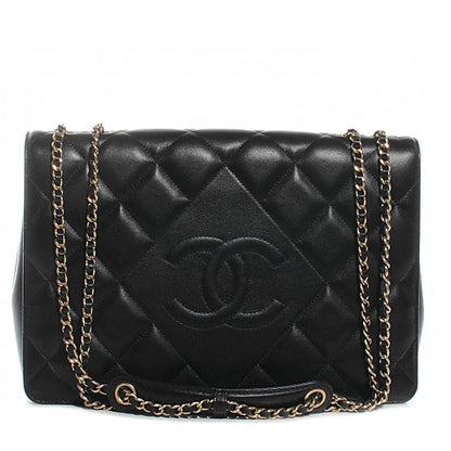 Chanel Lambskin Diamond CC Flap Black 1 of 7