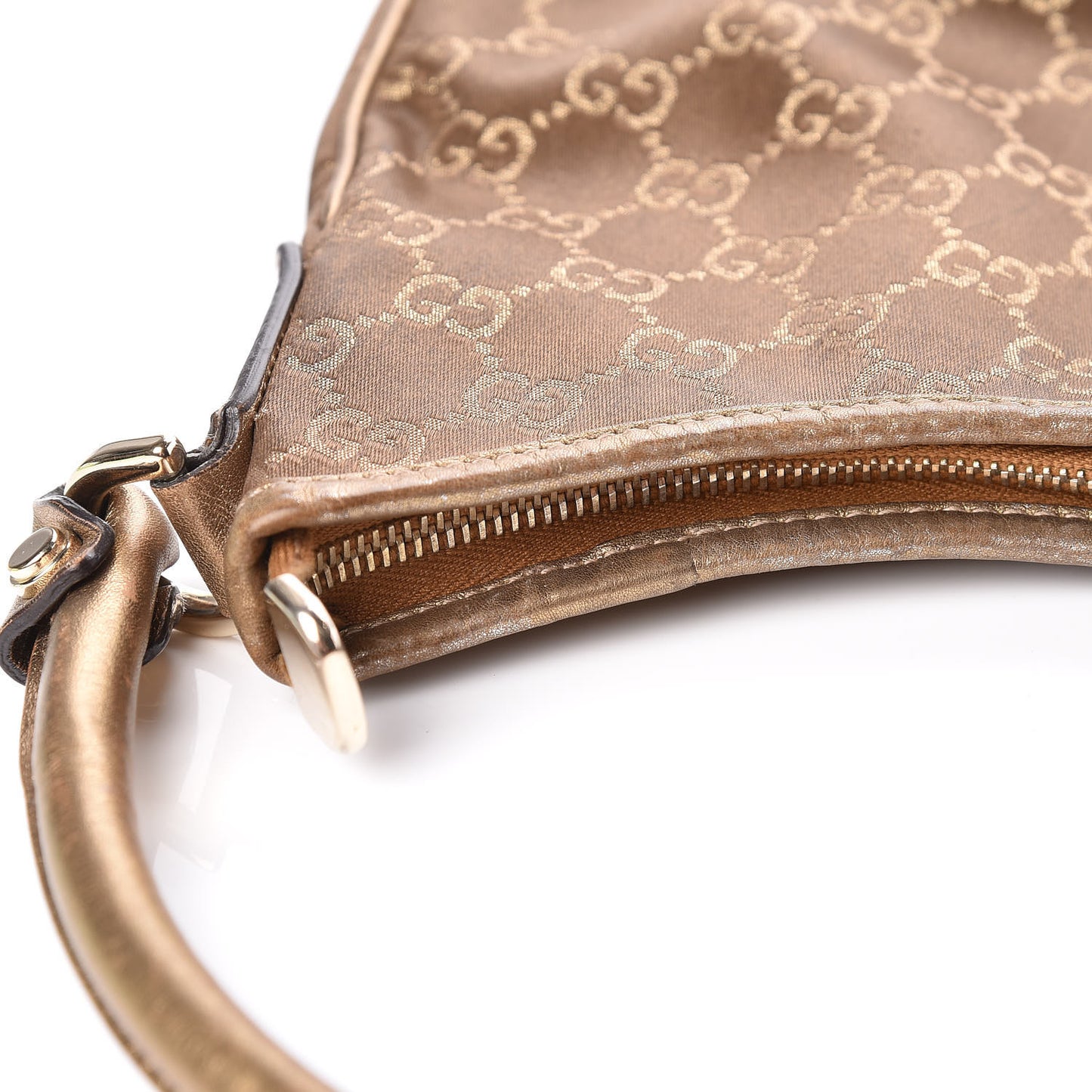 Satin Monogram Medium Abbey D Hobo Bronze