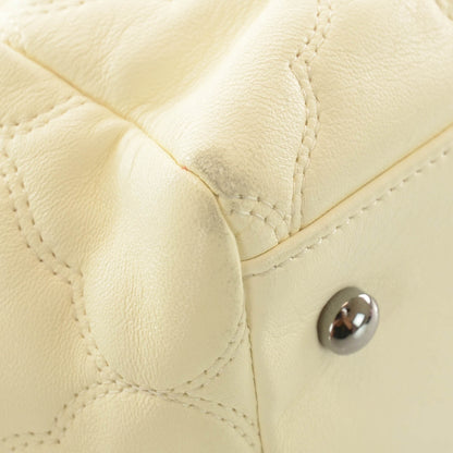 Chanel Lambskin Cells Accordion Tote Dark White 5 of 13