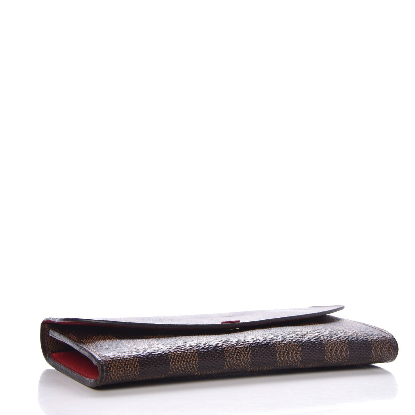 Damier Ebene Emilie Wallet Red