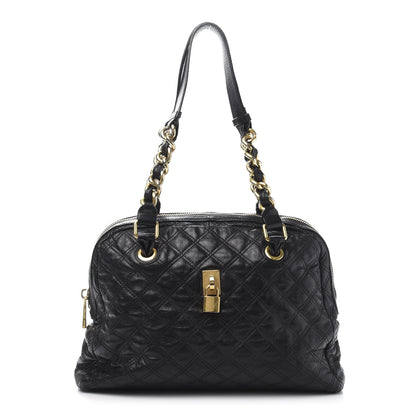 Marc Jacobs Lacquered Goatskin Quilted Karlie Satchel Black 1 of 13