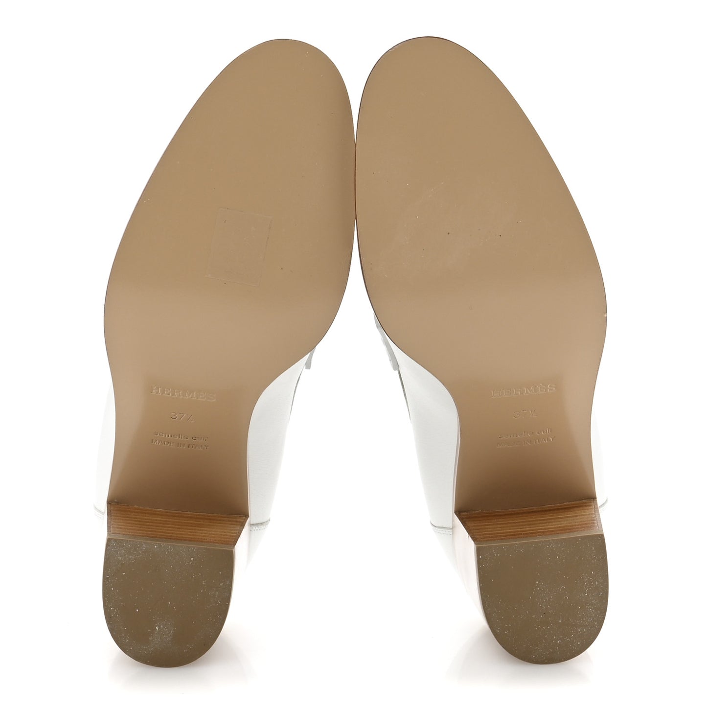 Calfskin Womens Dauphine 70 Moccasin Loafers 37.5 White