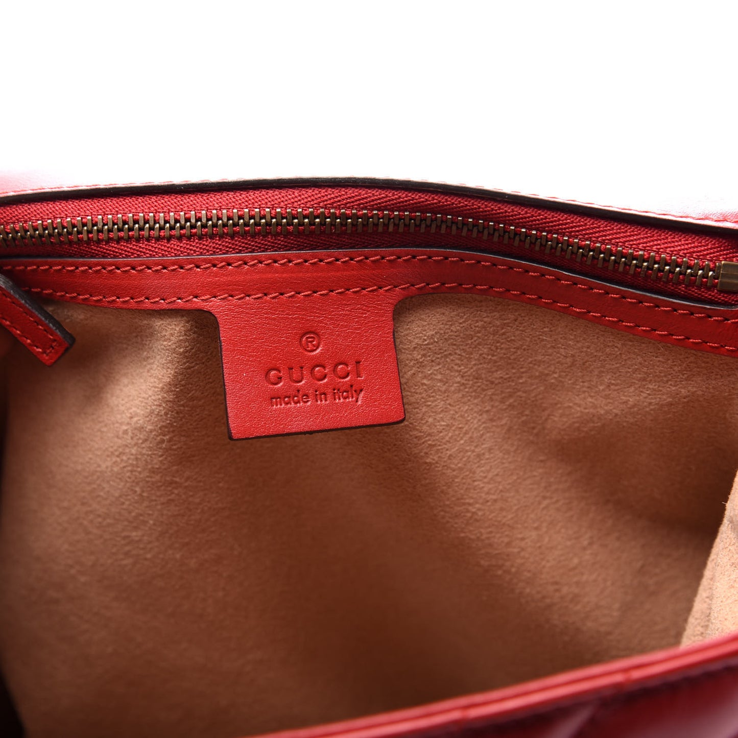 Calfskin Bamboo Trapuntata Queen Margaret Backpack Hibiscus Red