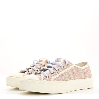 Christian Dior Canvas Oblique Walk'N'Dior  Low Top Sneakers 38.5 Powder Nude 4 of 11