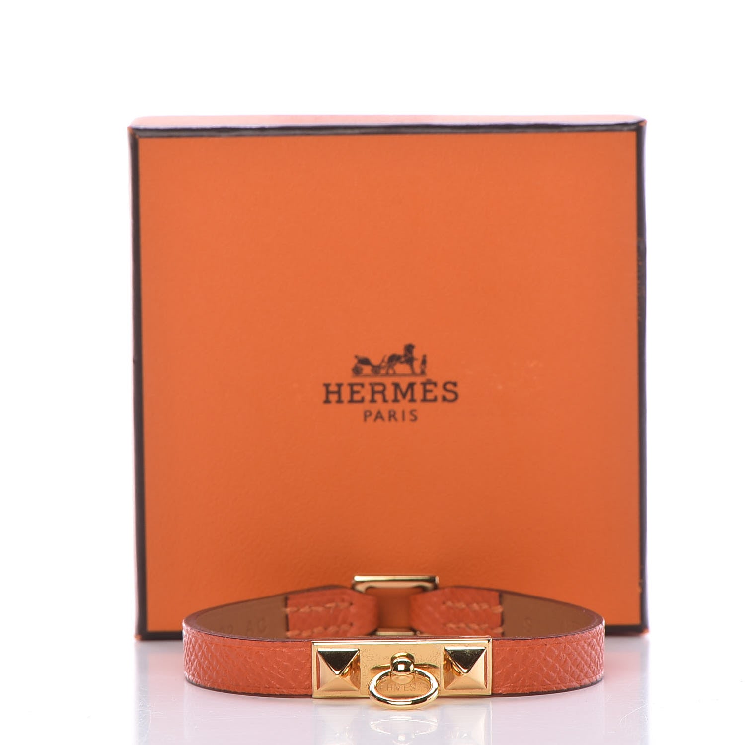 Hermes Epsom Micro Rivale Bracelet S Orange 7 of 7