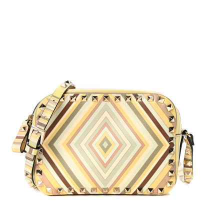 Valentino Garavani Vitello Native Couture 1975 Rockstud Camera Crossbody Bag Green Multicolor 1 of 7