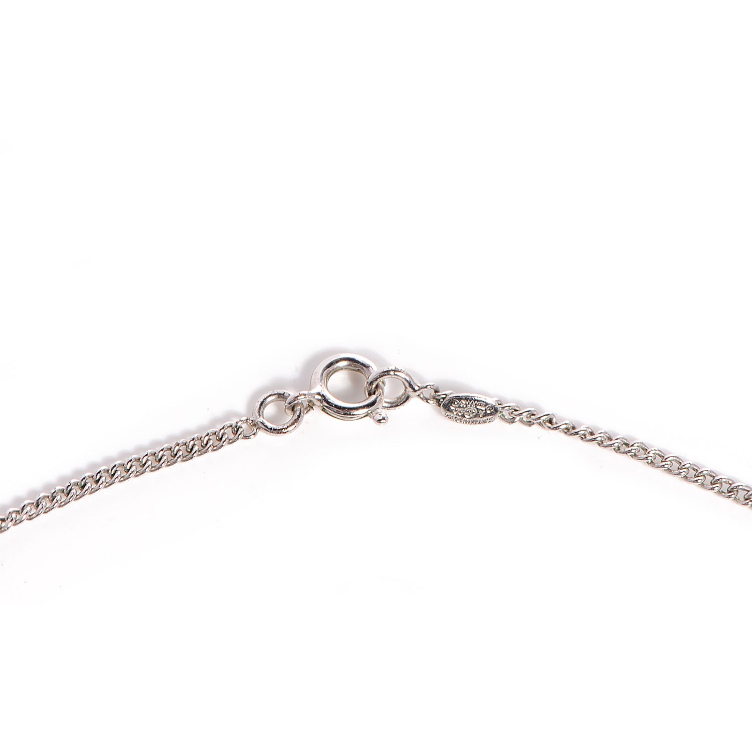 Chanel Crystal CC Necklace Silver 4 of 5
