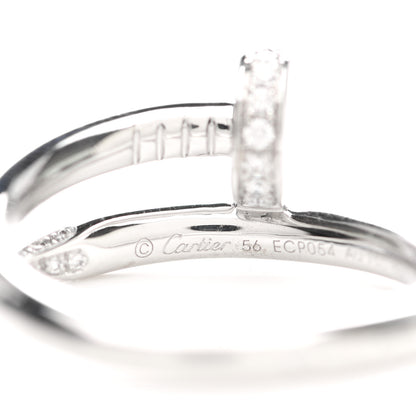 Cartier 18K White Gold Diamond Juste Un Clou Ring 55 7.25 4 of 4