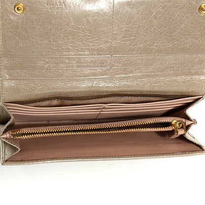 Prada Vitello Shine Continental Flap Wallet Pomice 6 of 10