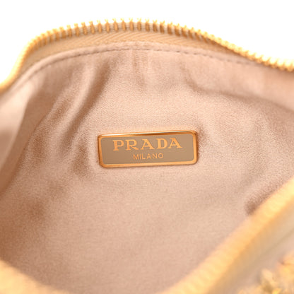 Prada Satin Crystal Re-Edition 2005 Shoulder Bag Platino 6 of 11