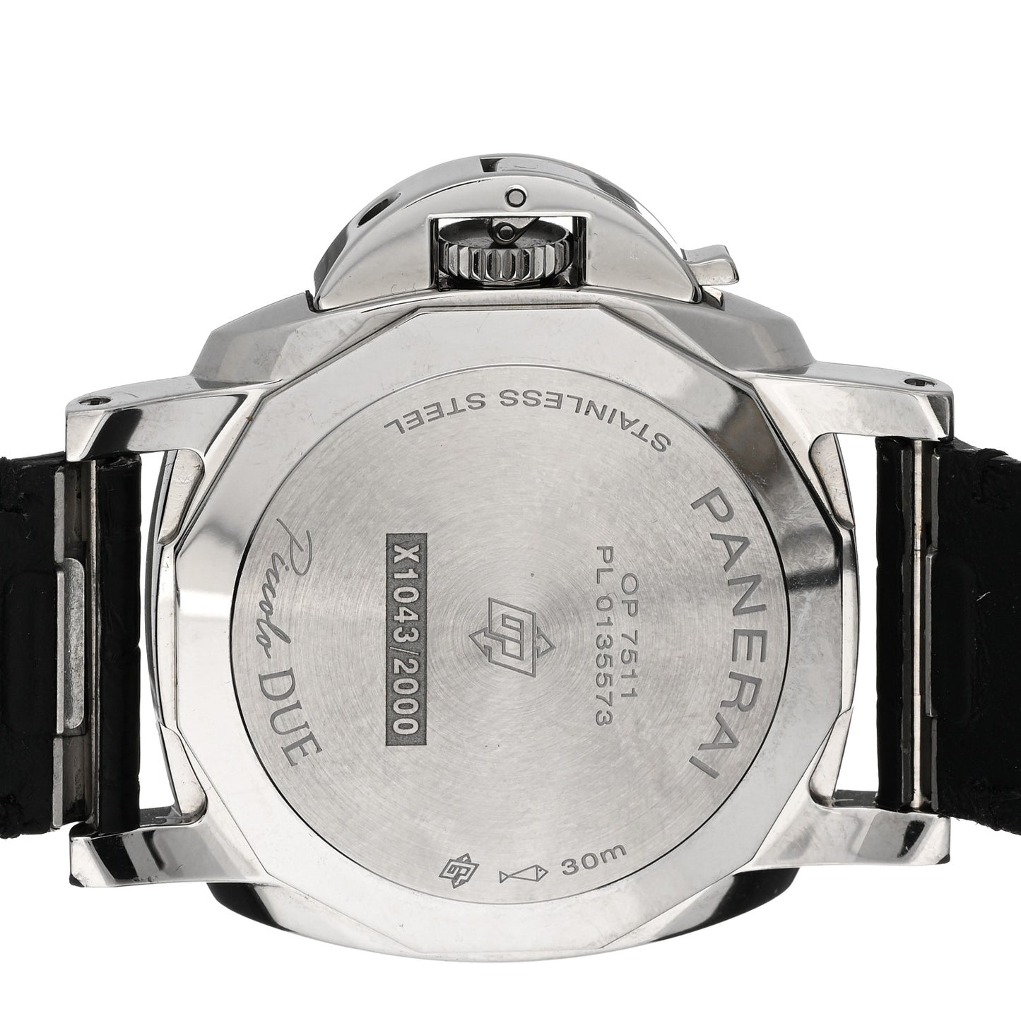 Stainless Steel Alligator 38mm Luminor Automatic Watch Grey PAM01247