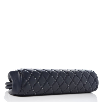 Chanel Lambskin Stitched Timeless Clutch Navy 4 of 7