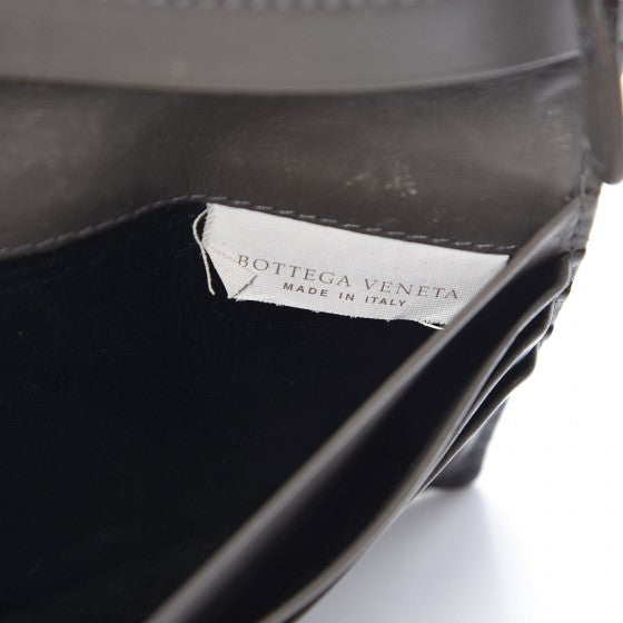 Intrecciato Continental Wallet Grey