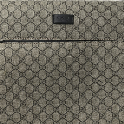 Gucci GG Supreme Monogram Four Wheel Suitcase Black 8 of 14