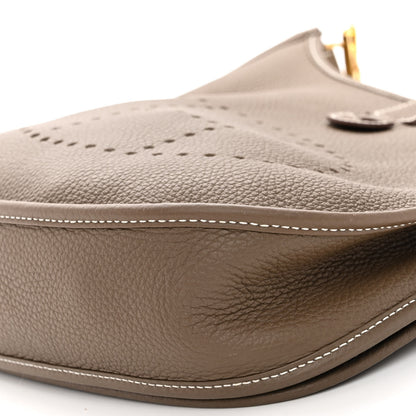 Hermes Taurillon Clemence Evelyne III PM Etoupe 10 of 10