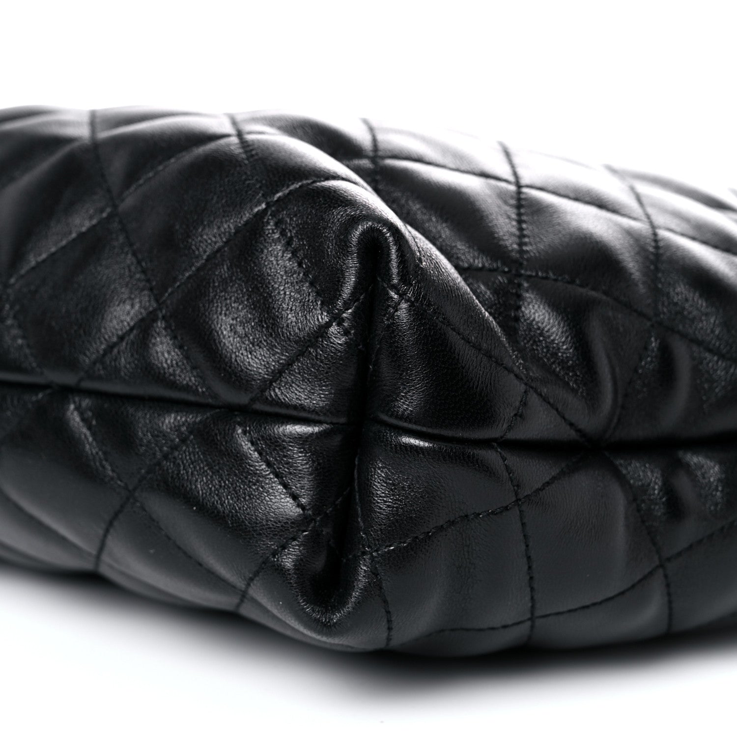 Saint Laurent Lambskin Quilted Maxi Icare Shopping Tote Black 10 of 11