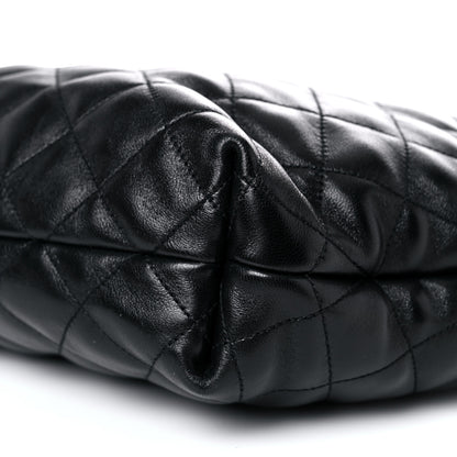 Saint Laurent Lambskin Quilted Maxi Icare Shopping Tote Black 10 of 11