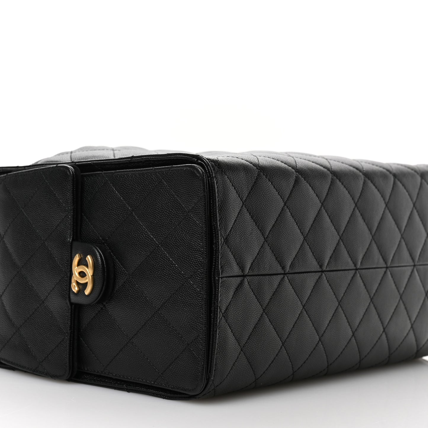 Caviar Quilted Medium Chanel 25 Handbag Black
