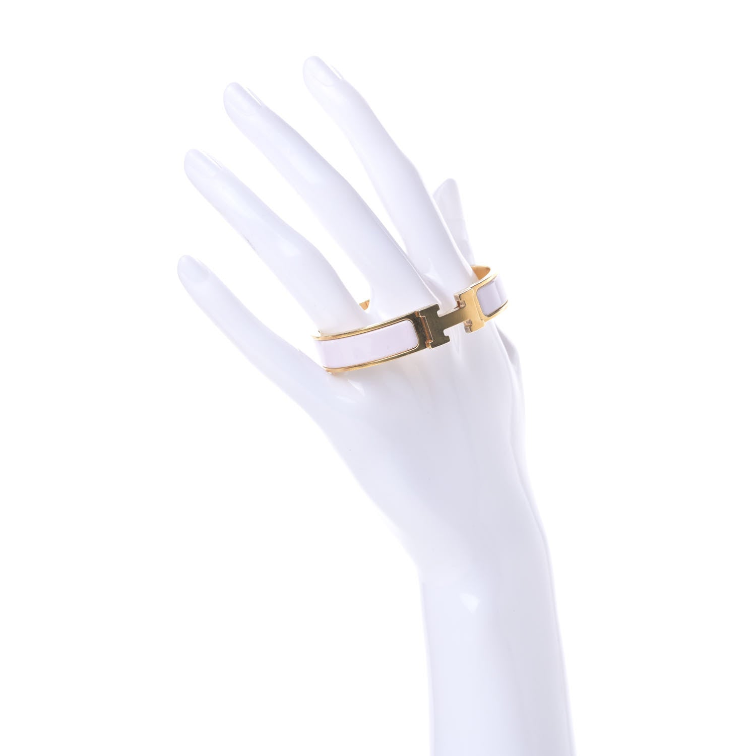 Hermes Enamel Narrow Clic Clac H Bracelet PM Rose Dragee 2 of 6