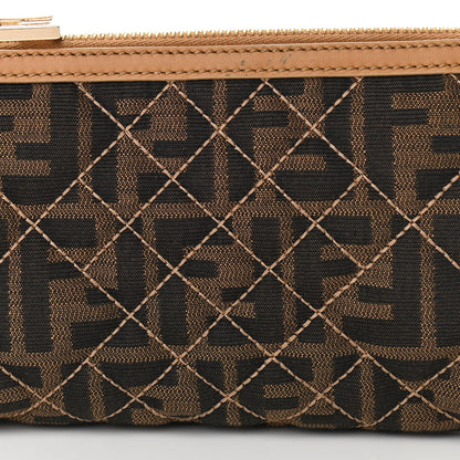 Fendi Zucca Quilted Pochette Tobacco 7 of 10