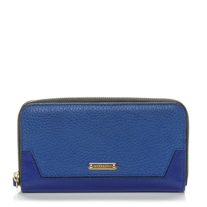 Burberry Calfskin Ziggy Zip Around Wallet Brilliant Blue 1 of 8