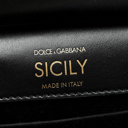 Dolce & Gabbana Cotton Calfskin Croc Embossed Camouflage Patchwork Small Sicily Multicolor 6 of 9