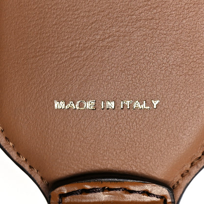 Fendi Calfskin FF 1974 Embossed Mini Strap You Tobacco Black 5 of 5
