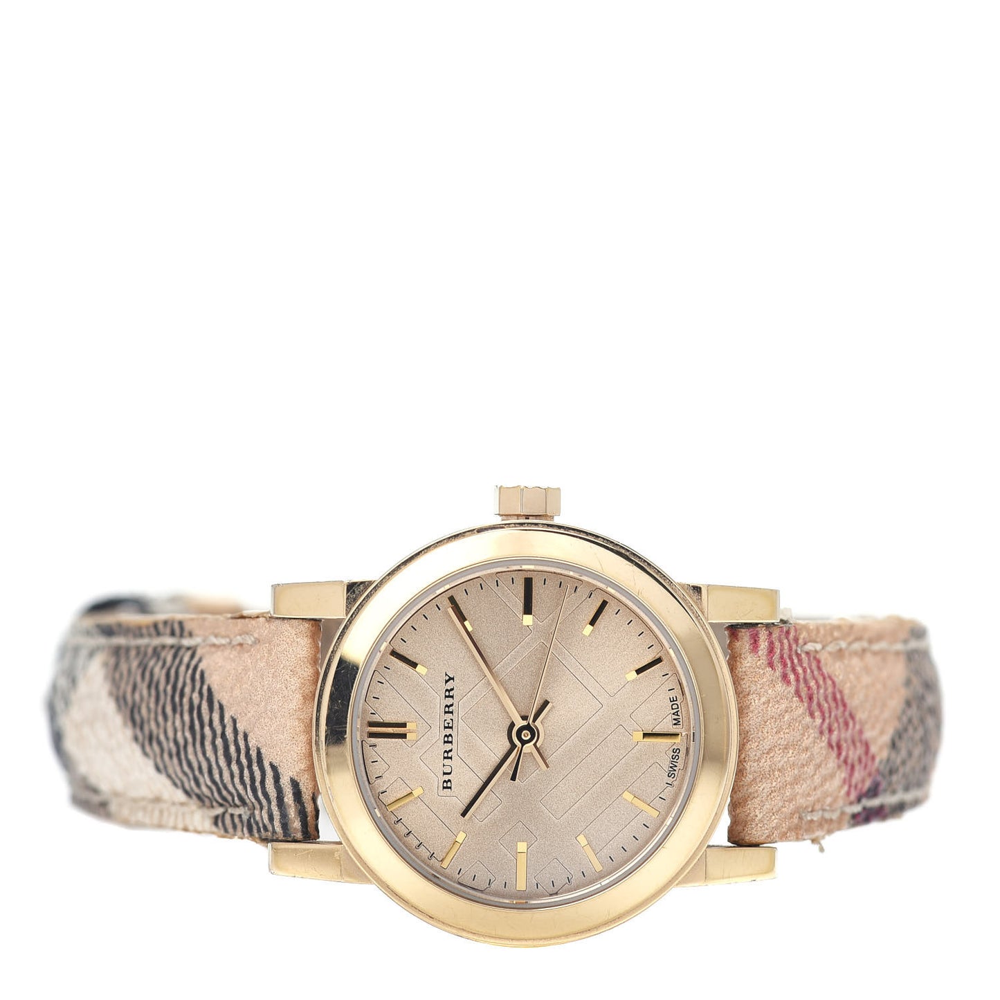 Stainless Steel Calfskin 26mm Quartz Watch Champagne BU9219